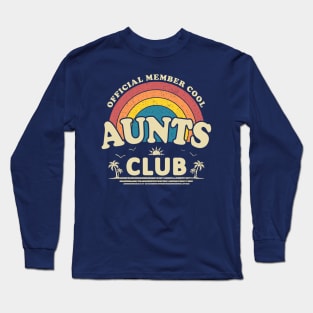 Official Member Cool Aunts Club Vintage Sunset Long Sleeve T-Shirt